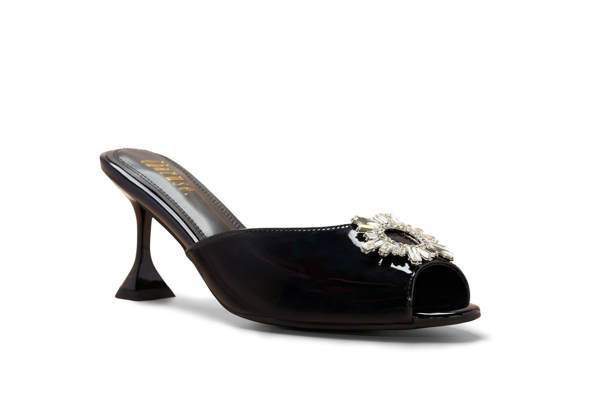 Charuse Statement black 2-inch slingback heel in extended women's sizes US 10–13 (EU 42–46).